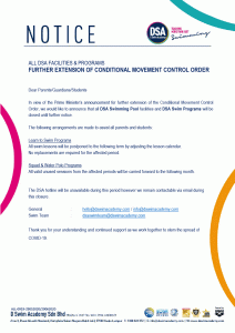 Further Extension of Conditional Movement Control Order