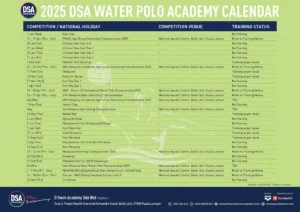 Water Polo Calendar 2025