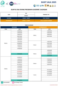DSA Diving Program Calendar