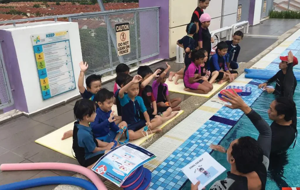 Kids swim lessons focused on water safety in Malaysia