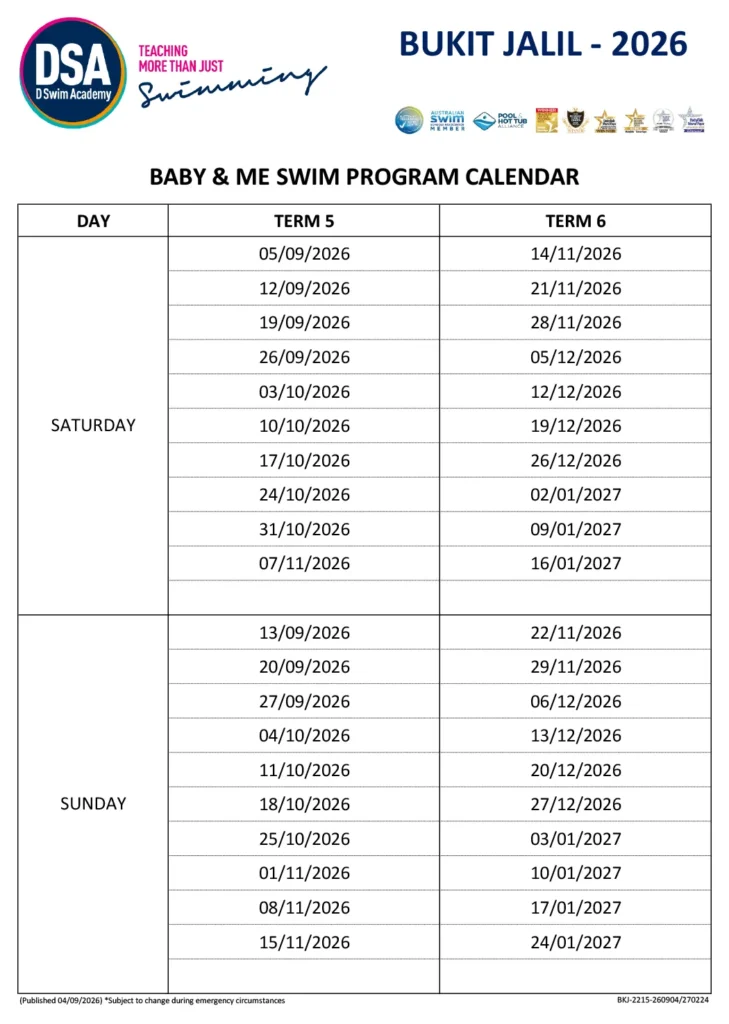 Baby and Me Q4 Calendar - 2026